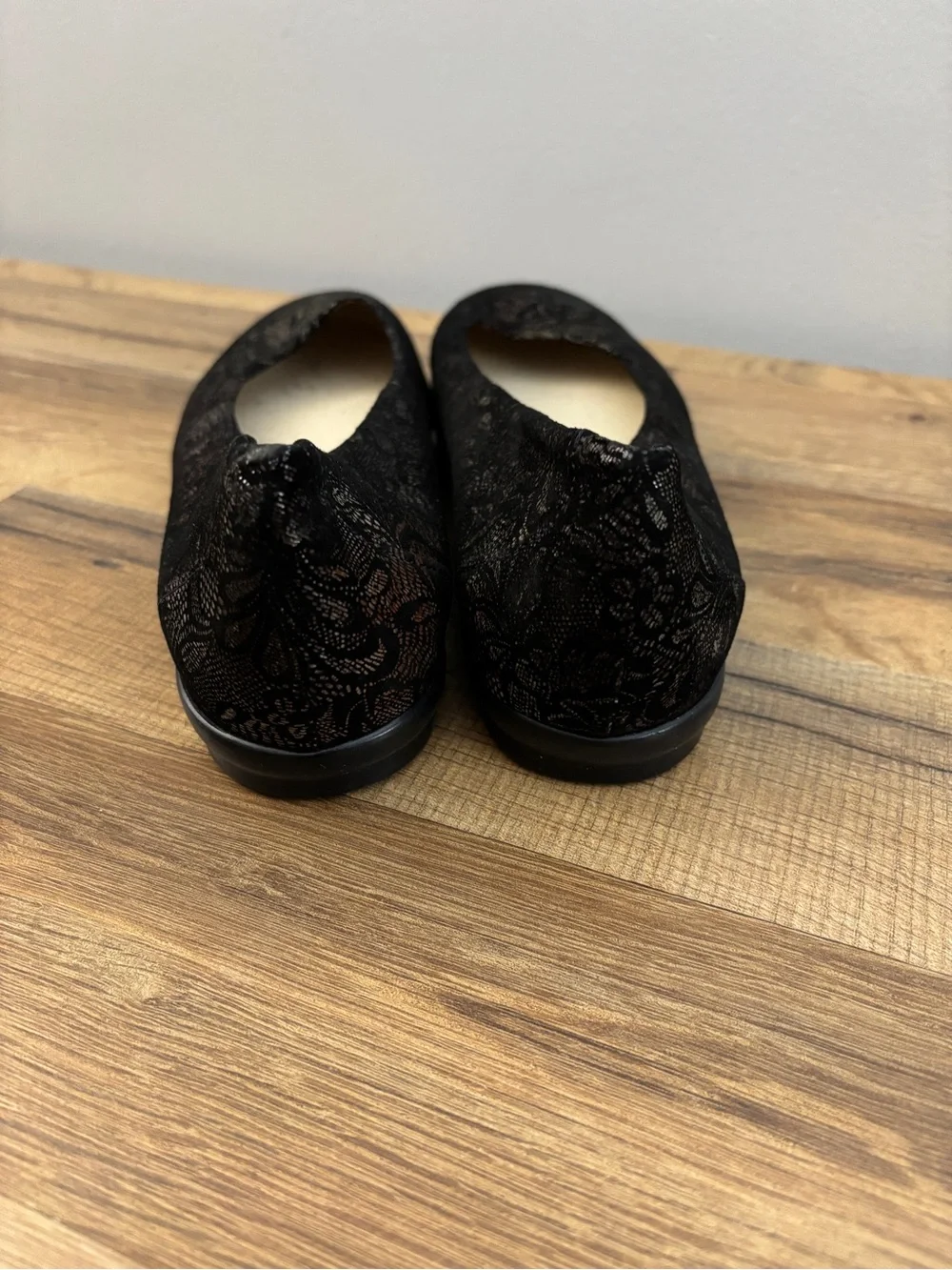 SAS Scenic Ballet Flat Shoes Black Lace Women’s